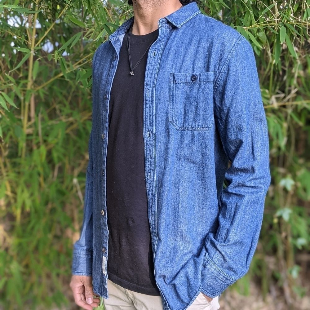 Modern Amusement Denim Collared Shirt